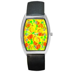 Yellow Garden Barrel Style Metal Watch