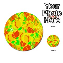 Yellow Garden Multi-purpose Cards (round)  by Valentinaart