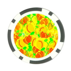 Yellow Garden Poker Chip Card Guards (10 Pack)  by Valentinaart