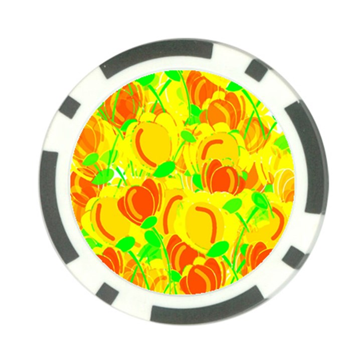 Yellow garden Poker Chip Card Guards (10 pack) 