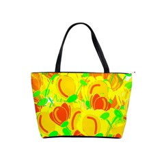 Yellow Garden Shoulder Handbags