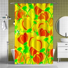 Yellow Garden Shower Curtain 48  X 72  (small) 