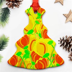 Yellow Garden Christmas Tree Ornament (2 Sides)