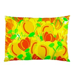 Yellow Garden Pillow Case (two Sides)