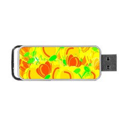 Yellow Garden Portable Usb Flash (one Side)