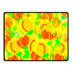 Yellow Garden Double Sided Fleece Blanket (small) 