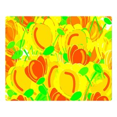 Yellow Garden Double Sided Flano Blanket (large) 