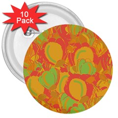 Orange Garden 3  Buttons (10 Pack)  by Valentinaart