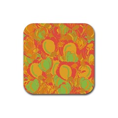 Orange Garden Rubber Coaster (square) 