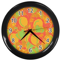 Orange Garden Wall Clocks (black)