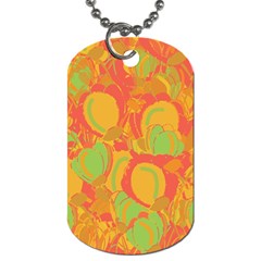 Orange Garden Dog Tag (two Sides)