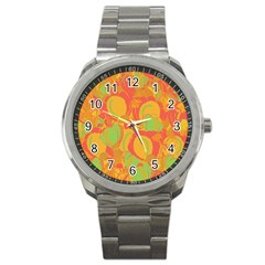 Orange Garden Sport Metal Watch