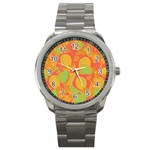 Orange garden Sport Metal Watch Front