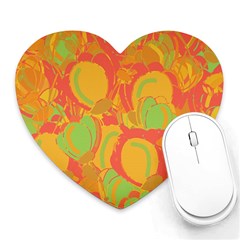 Orange Garden Heart Mousepads by Valentinaart