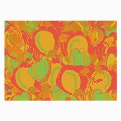 Orange Garden Large Glasses Cloth (2-side) by Valentinaart