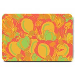 Orange Garden Large Doormat  by Valentinaart