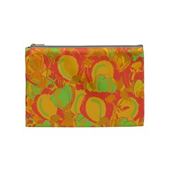 Orange Garden Cosmetic Bag (medium)  by Valentinaart