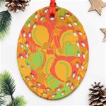 Orange garden Ornament (Oval Filigree)  Front