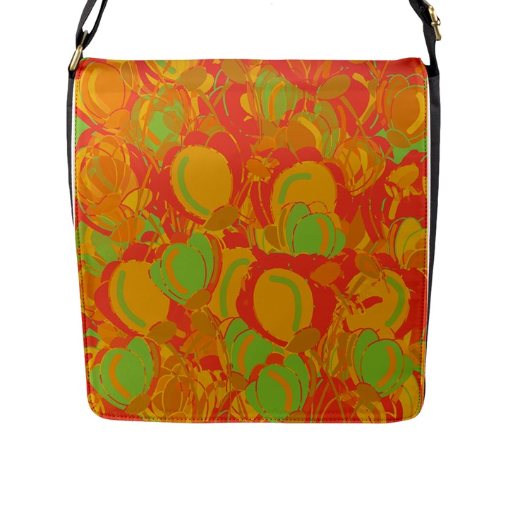 Orange garden Flap Messenger Bag (L) 