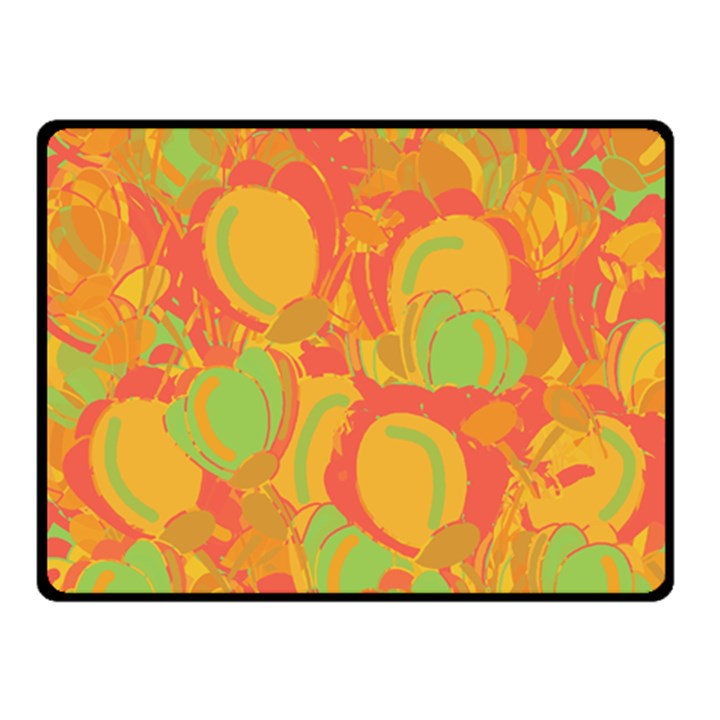 Orange garden Double Sided Fleece Blanket (Small) 