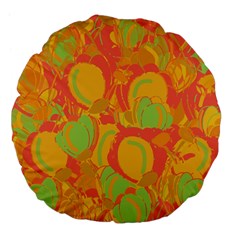 Orange Garden Large 18  Premium Flano Round Cushions