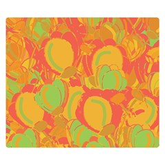 Orange Garden Double Sided Flano Blanket (small)  by Valentinaart