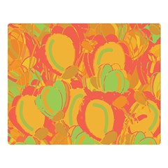 Orange Garden Double Sided Flano Blanket (large)  by Valentinaart