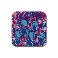 Blue Garden Rubber Square Coaster (4 Pack) 