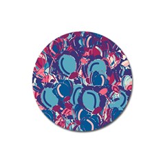 Blue Garden Magnet 3  (round) by Valentinaart