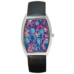 Blue Garden Barrel Style Metal Watch