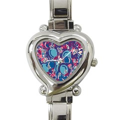 Blue Garden Heart Italian Charm Watch by Valentinaart