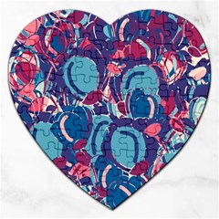 Blue Garden Jigsaw Puzzle (heart)