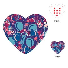 Blue Garden Playing Cards (heart)  by Valentinaart