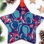 Blue garden Star Ornament (Two Sides)  Front