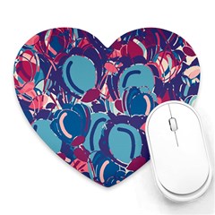 Blue Garden Heart Mousepads by Valentinaart