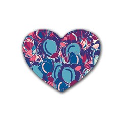 Blue Garden Rubber Coaster (heart) 