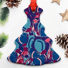 Blue Garden Christmas Tree Ornament (2 Sides)