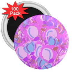 Pink Garden 3  Magnets (100 Pack)