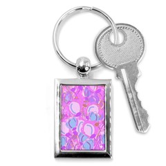 Pink Garden Key Chains (rectangle)  by Valentinaart