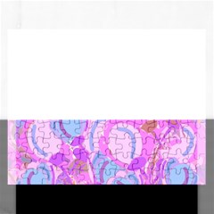 Pink Garden Rectangular Jigsaw Puzzl