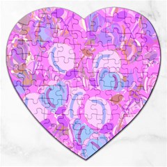 Pink Garden Jigsaw Puzzle (heart)