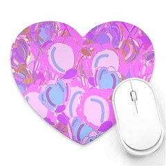 Pink Garden Heart Mousepads by Valentinaart