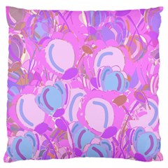 Pink Garden Large Cushion Case (two Sides) by Valentinaart