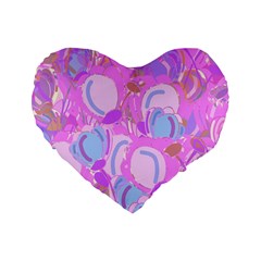 Pink Garden Standard 16  Premium Heart Shape Cushions by Valentinaart