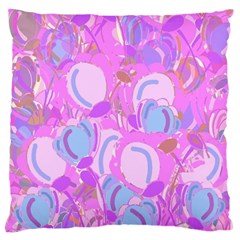 Pink Garden Large Flano Cushion Case (one Side)