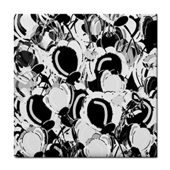 Black And White Garden Tile Coasters