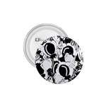 Black and white garden 1.75  Buttons Front