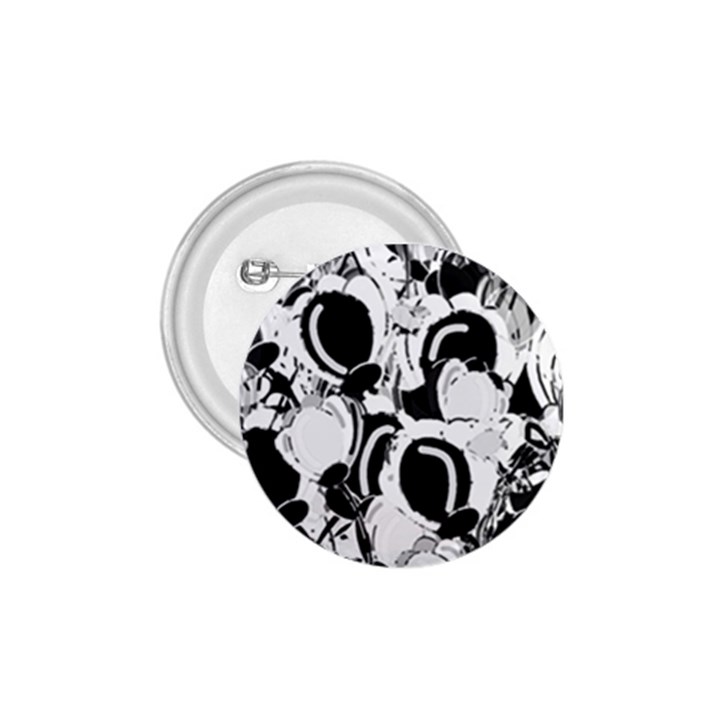 Black and white garden 1.75  Buttons