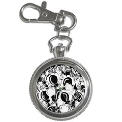 Black And White Garden Key Chain Watches