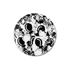 Black And White Garden Magnet 3  (round)